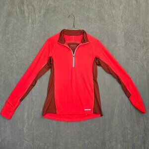 Patagonia Small Quarter Zip Pullover Orange Lightweight Stretch Active Top A5-20